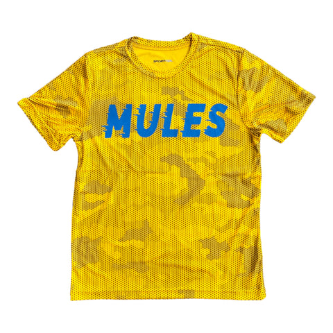 Mules Gold Camo Youth DryFit Tee